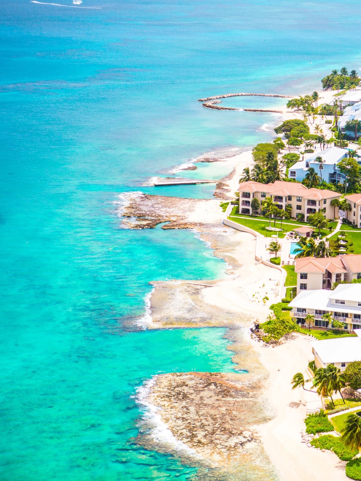 Grand Cayman Seven Mile Beach with crystal clear water