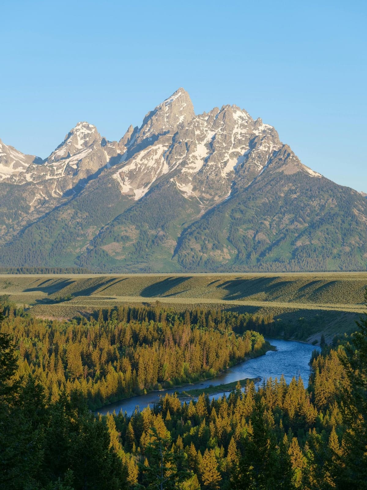 Jackson Hole Wyoming mountain landscape with Grand Tetons
