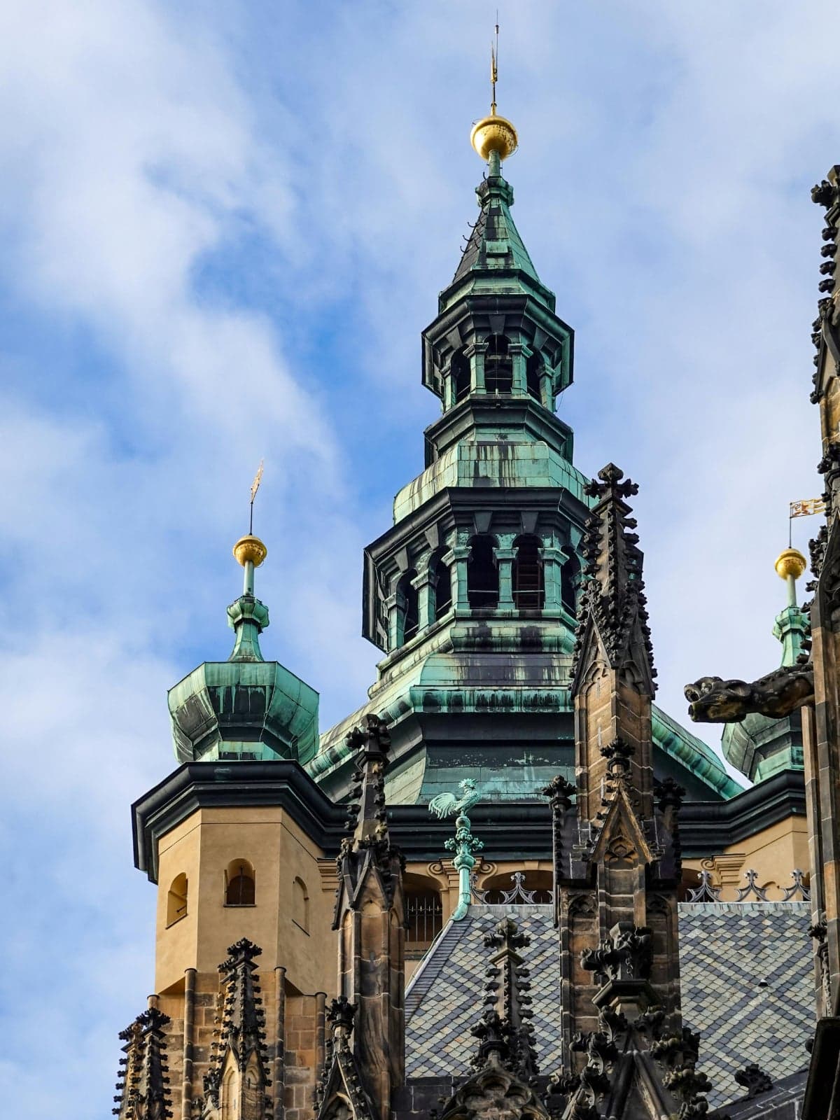 Prague Czech Republic Charles Bridge and Old Town at sunset