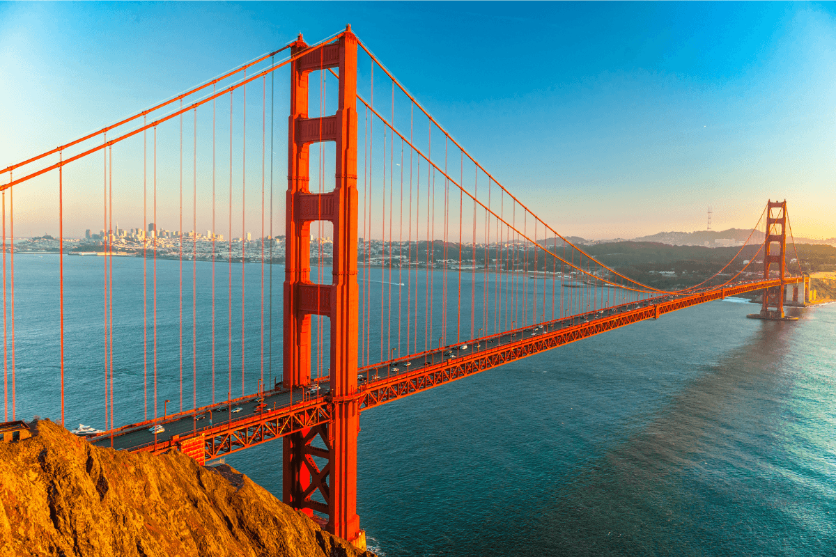 San Francisco Golden Gate Bridge representing the top flight deal from Dallas in November 2025